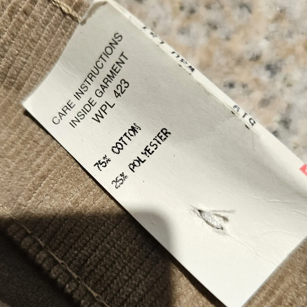 Vintage LEVIS 519 Corduroy Tan Straight Leg Pants 30X31 NWT - Picture 11 of 12
